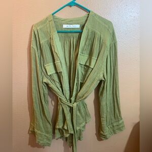 We The Free Olive Green Blouse - XL